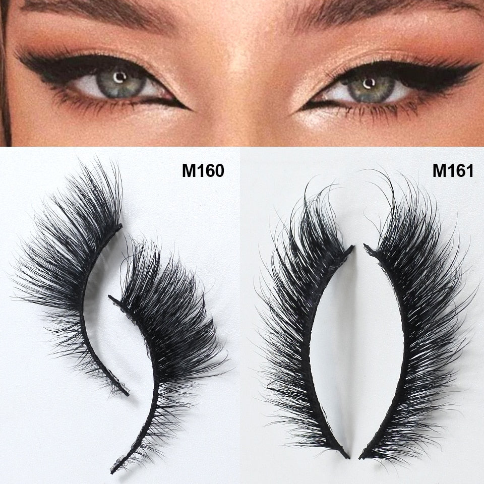Mink Eyelashes 10mm-18mm Short Natural 3d Mink Lashes Winged Cateye Lashes