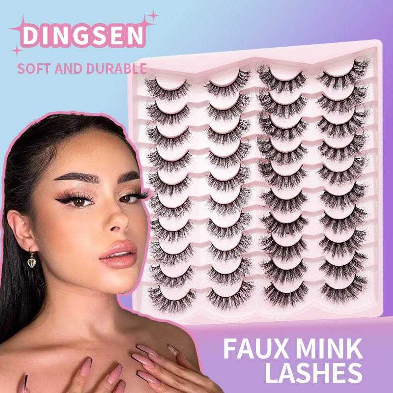 Russian Lash Strip Wispy Mink Lash Individual Eyelash Natural Eyelashes Fluffy Nagaraku False Eyelashes