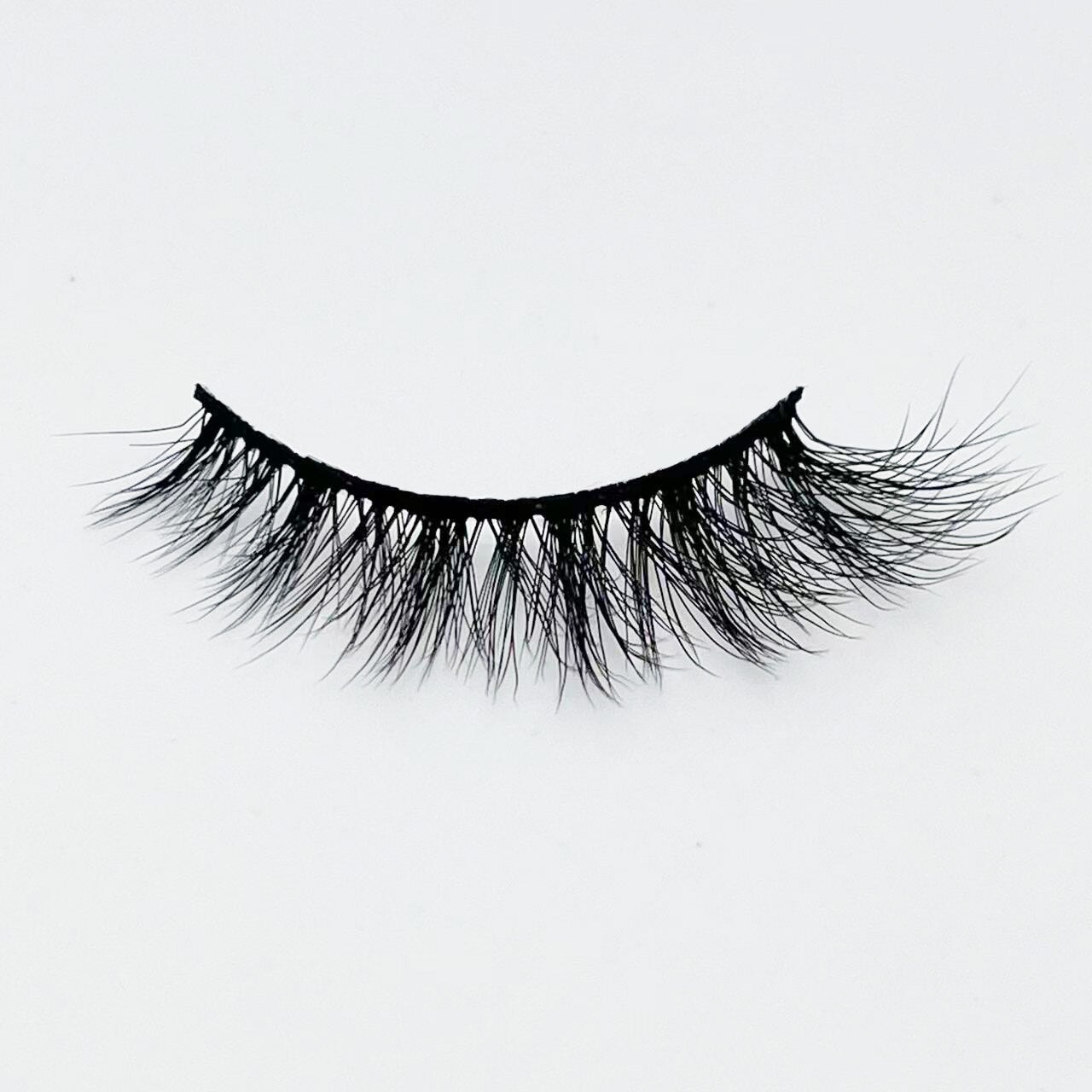 Cat-Eye 3D Mink Eyelashes Curled Winged Natural Realistic Messy End Eye Elongated Thick False Eyelashes Soft