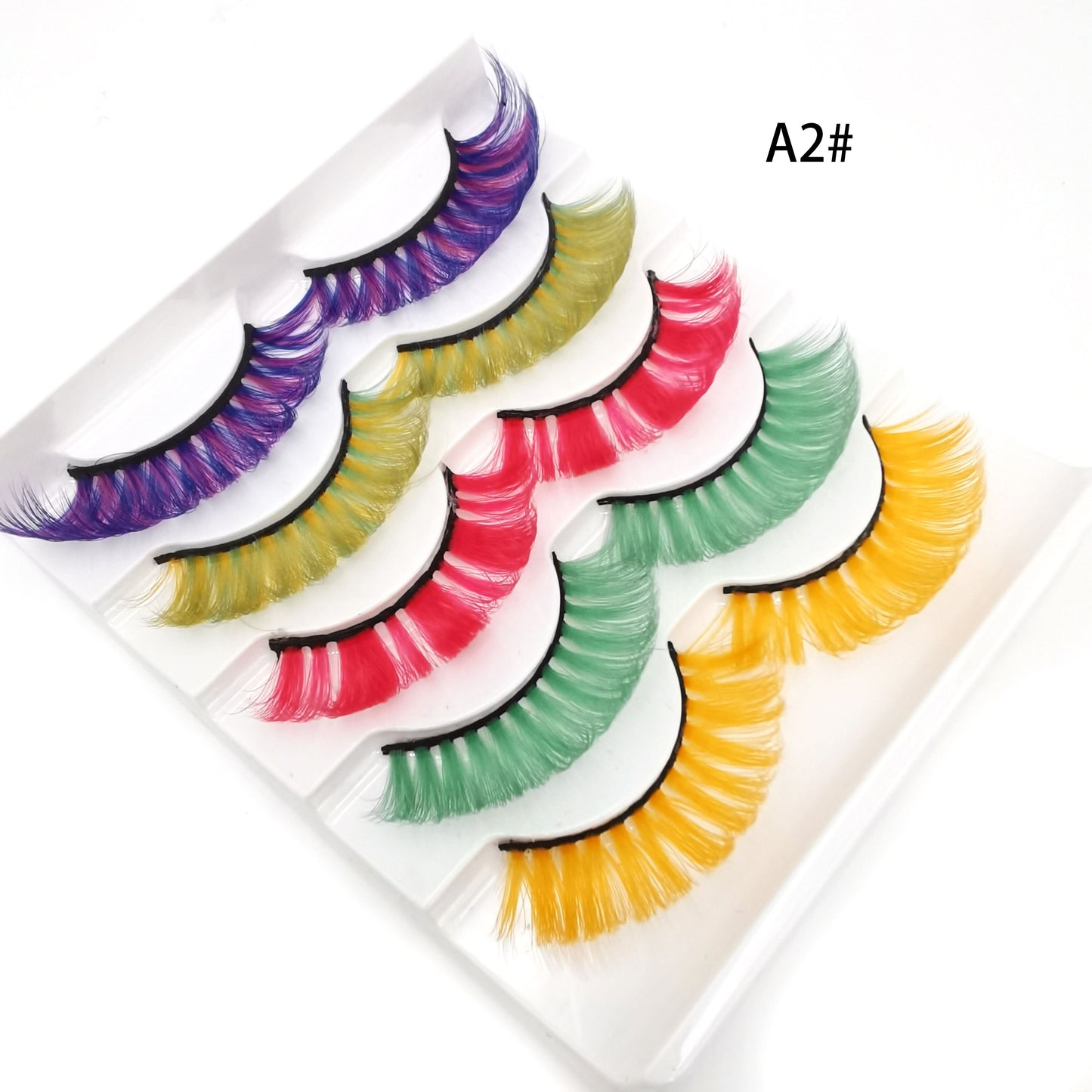 Mix Color Eyelashes Maquiage Soft Natural 3D Mink Rainbow Eyelash Cilios Natural Dramatic Fluffy Colourful