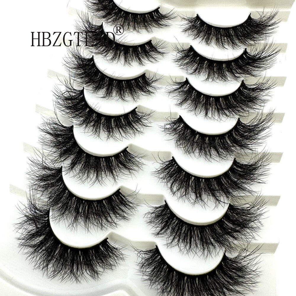 7Pairs False Eyelashes 6D Super Fluffy Wispy Faux Mink Eyelashes Cat/Fox Eye Effect Dramatic Lashes Eyelash Extension