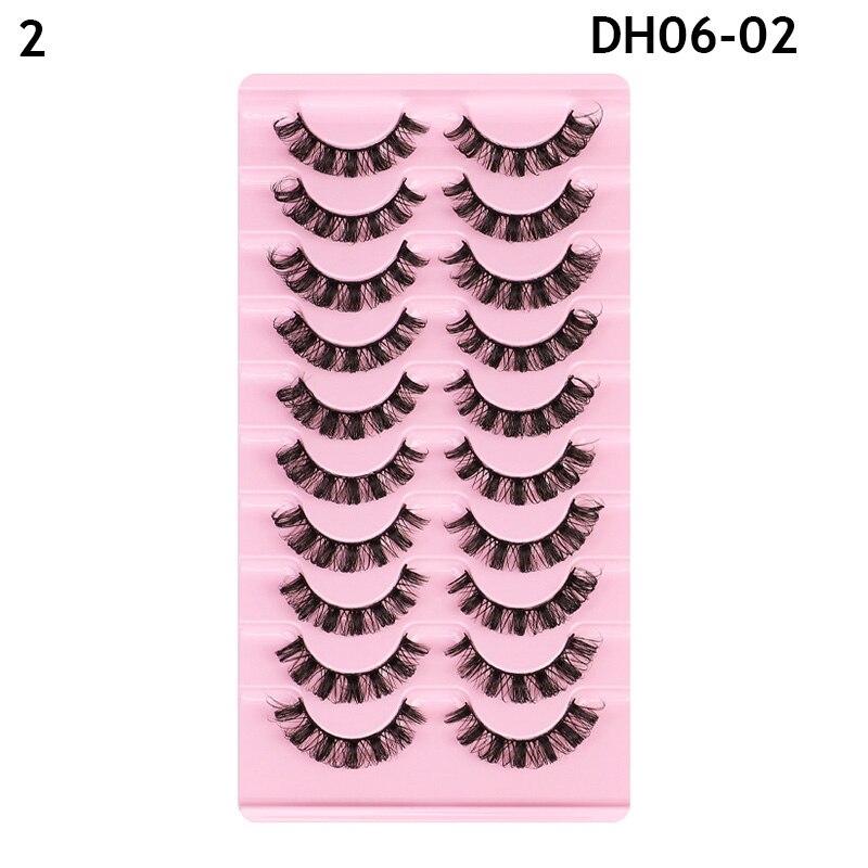 10 Pairs Faux Mink Lashes Natural False Eyelashes Fluffy Soft Wispy Dramatic Volume Lash Extension Wispy Long 3D