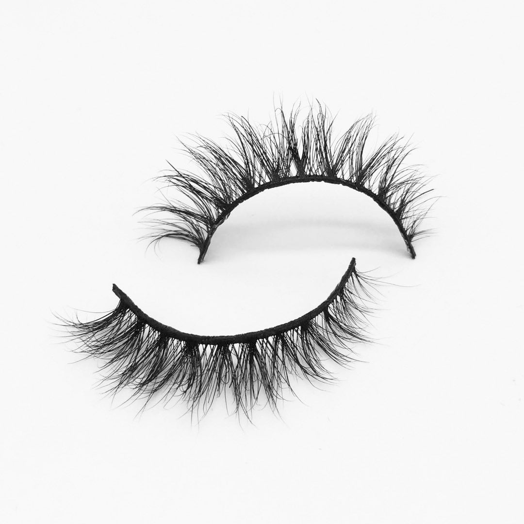 Soft Mink Eyelashes 3D Curl Winged End Eye Elongated Fake Lashes Thick Handmade Natural False Eyelash Messy Cross Lash
