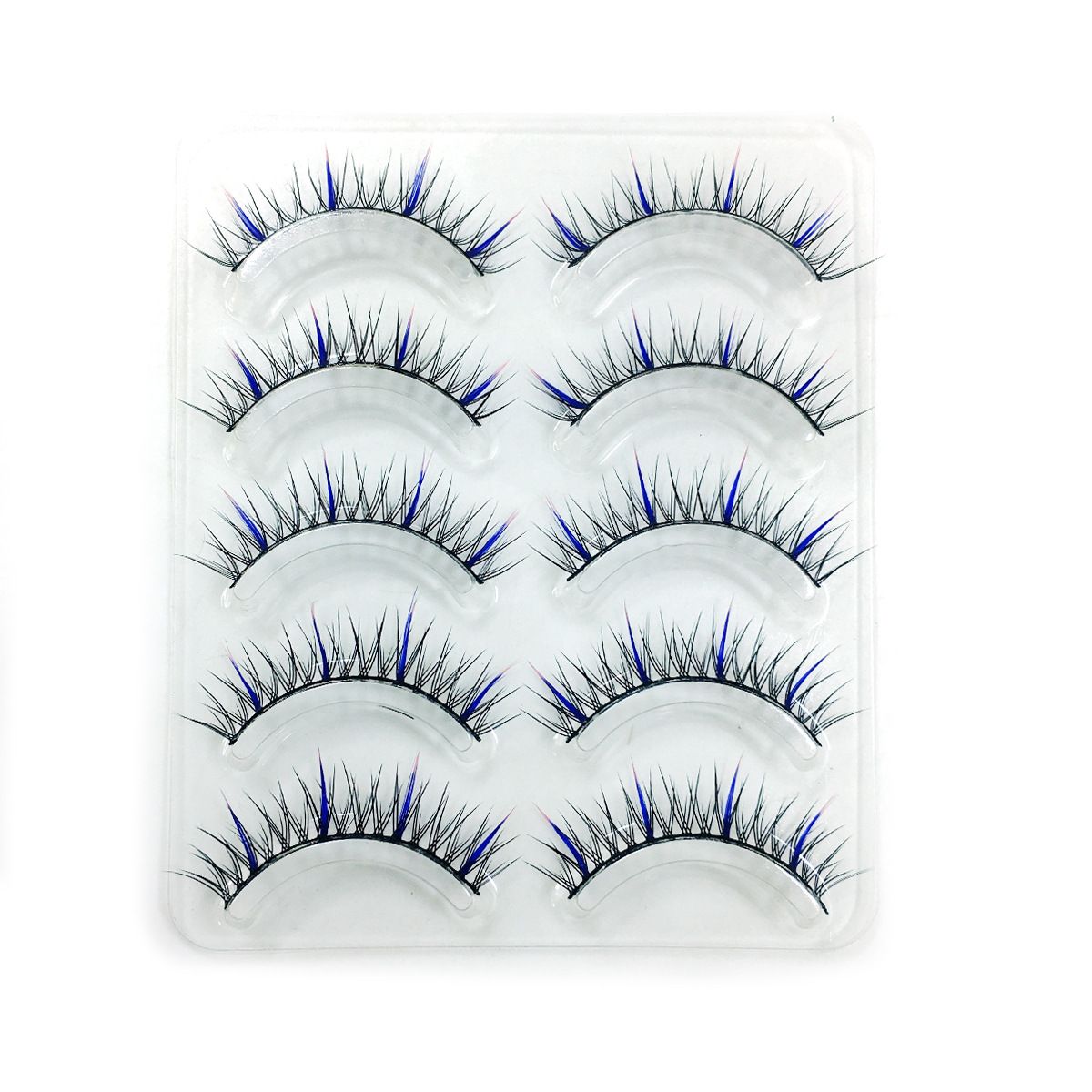 5Pairs Coulorful 3D Mink DD Curl Russian Colorful False Eyelashes Reusable Fluffy Natural Super Volume