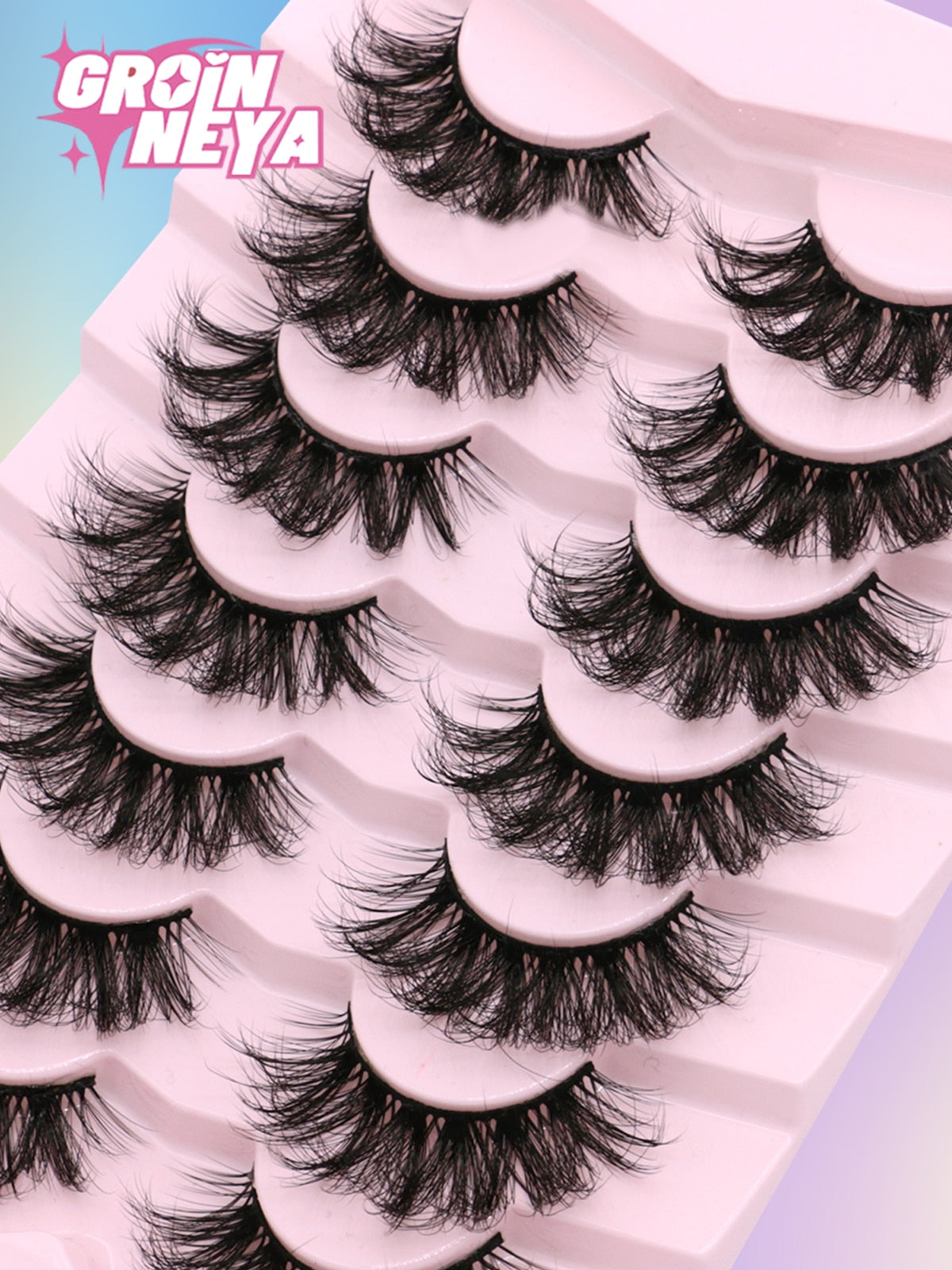 5/7 Pairs Fluffy Mink Lashes Faux Mink Eyelashes Long Lasting EyelashesDramatic Volume lashes Extension Thick Long