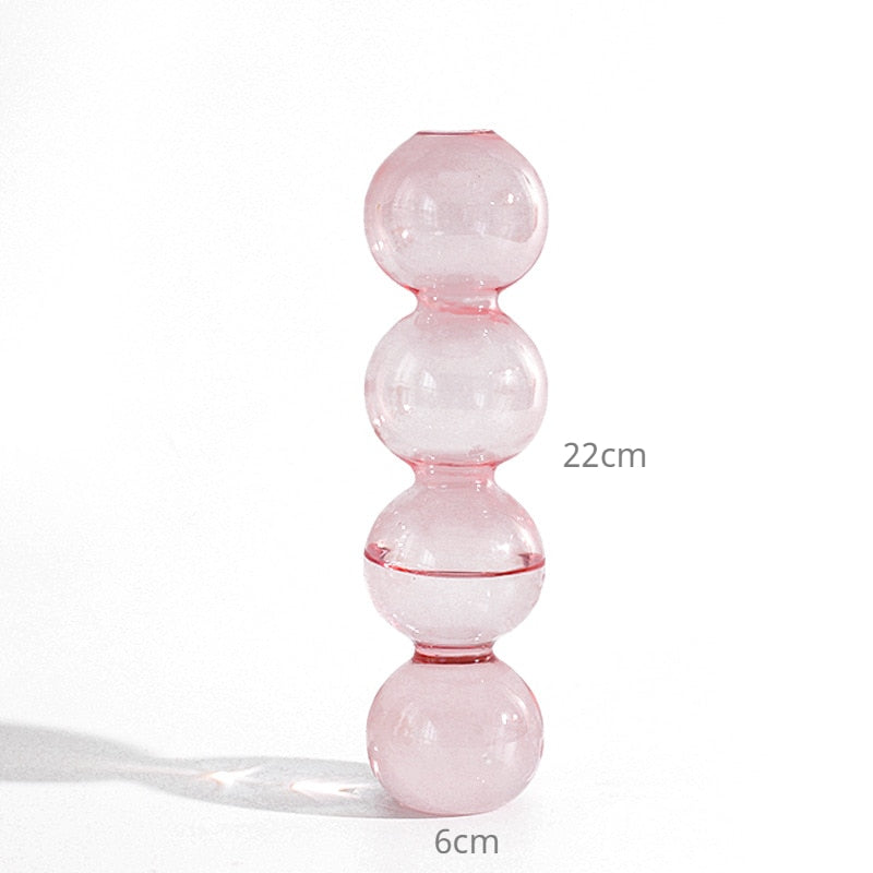 Nordic Creative Glass Bubble Vase Flower Arrangement Spherical Art Flower Ornaments Vases Decoration Home Gift
