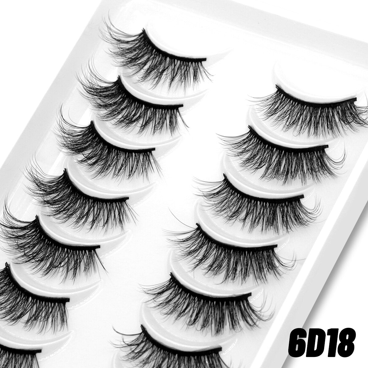 10pairs Clear Band Eye Lashes Mink Eyelashes Crisscross Transparent Band False Eyelashes Natural False Lashes
