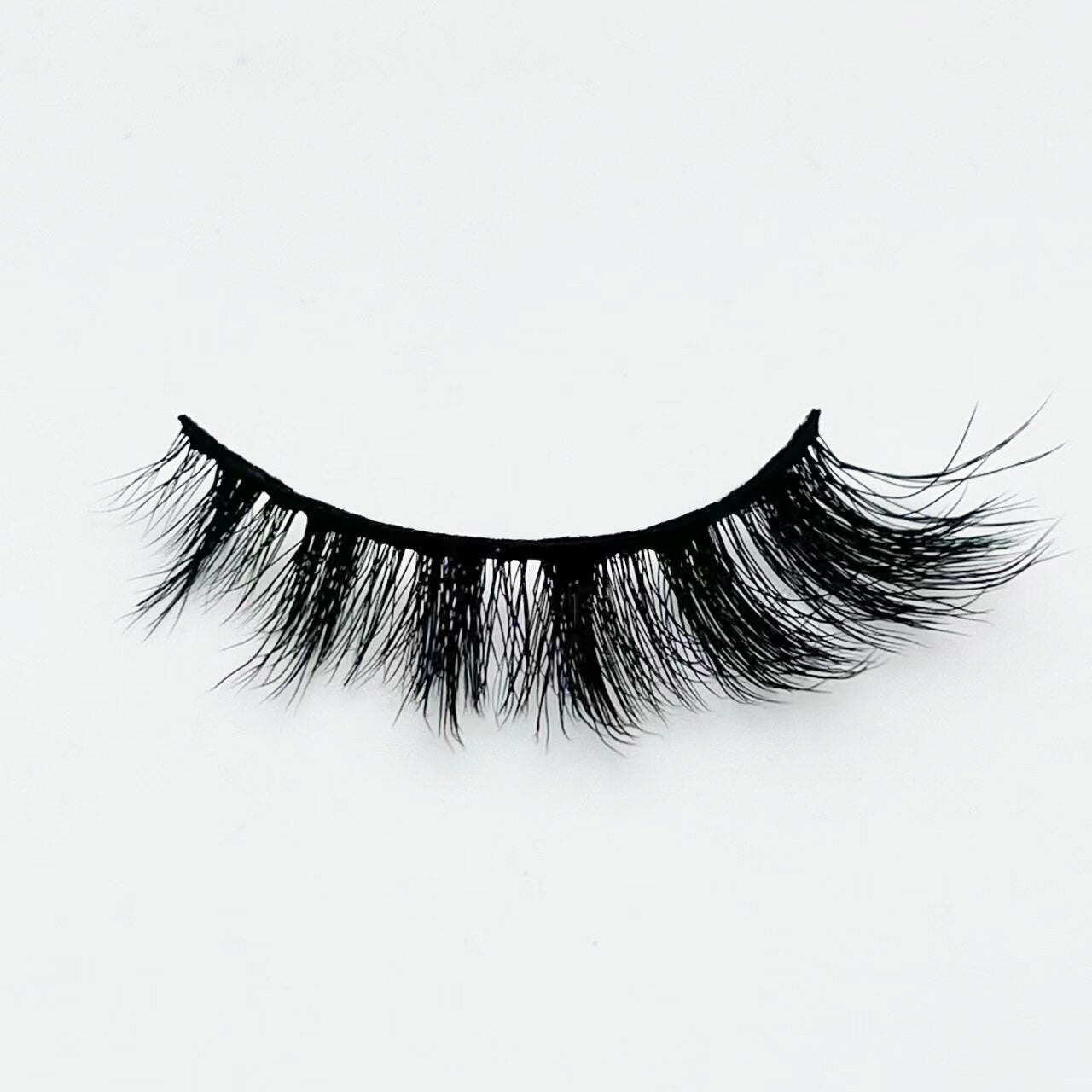 Cat-Eye 3D Mink Eyelashes Curled Winged Natural Realistic Messy End Eye Elongated Thick False Eyelashes Soft