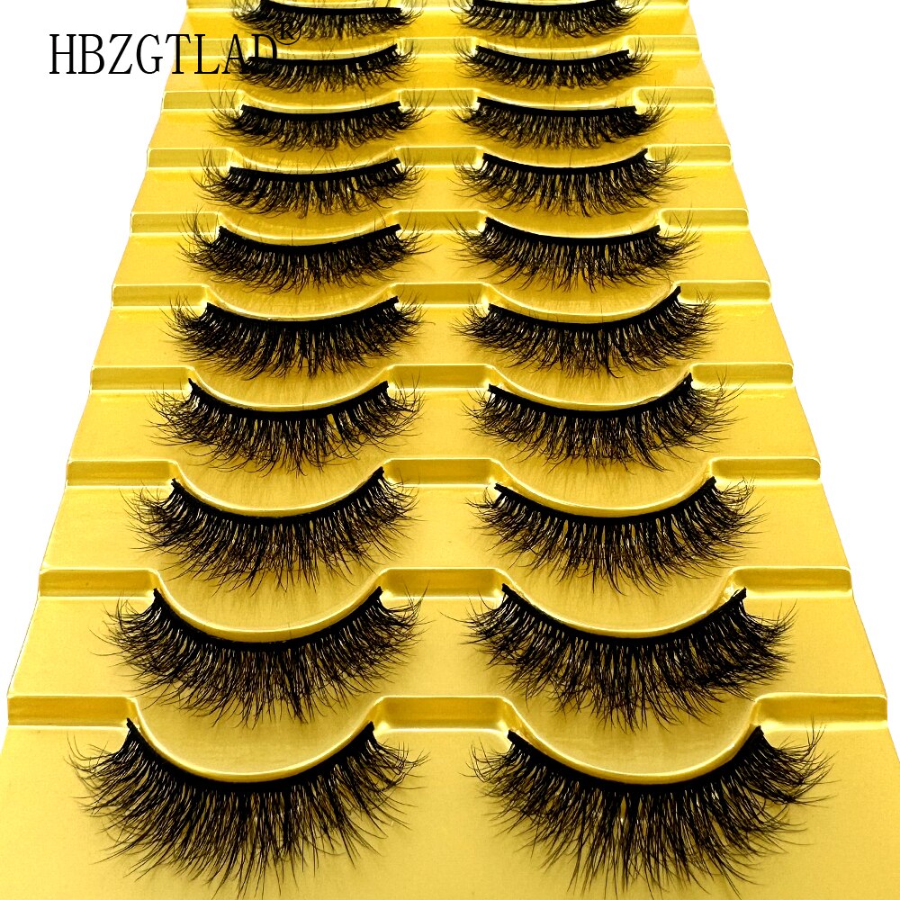 10 Pairs Natural False Eyelashes Fake Lashes Long Makeup 3d Mink Lashes Extension Eyelash Mink Eyelashes
