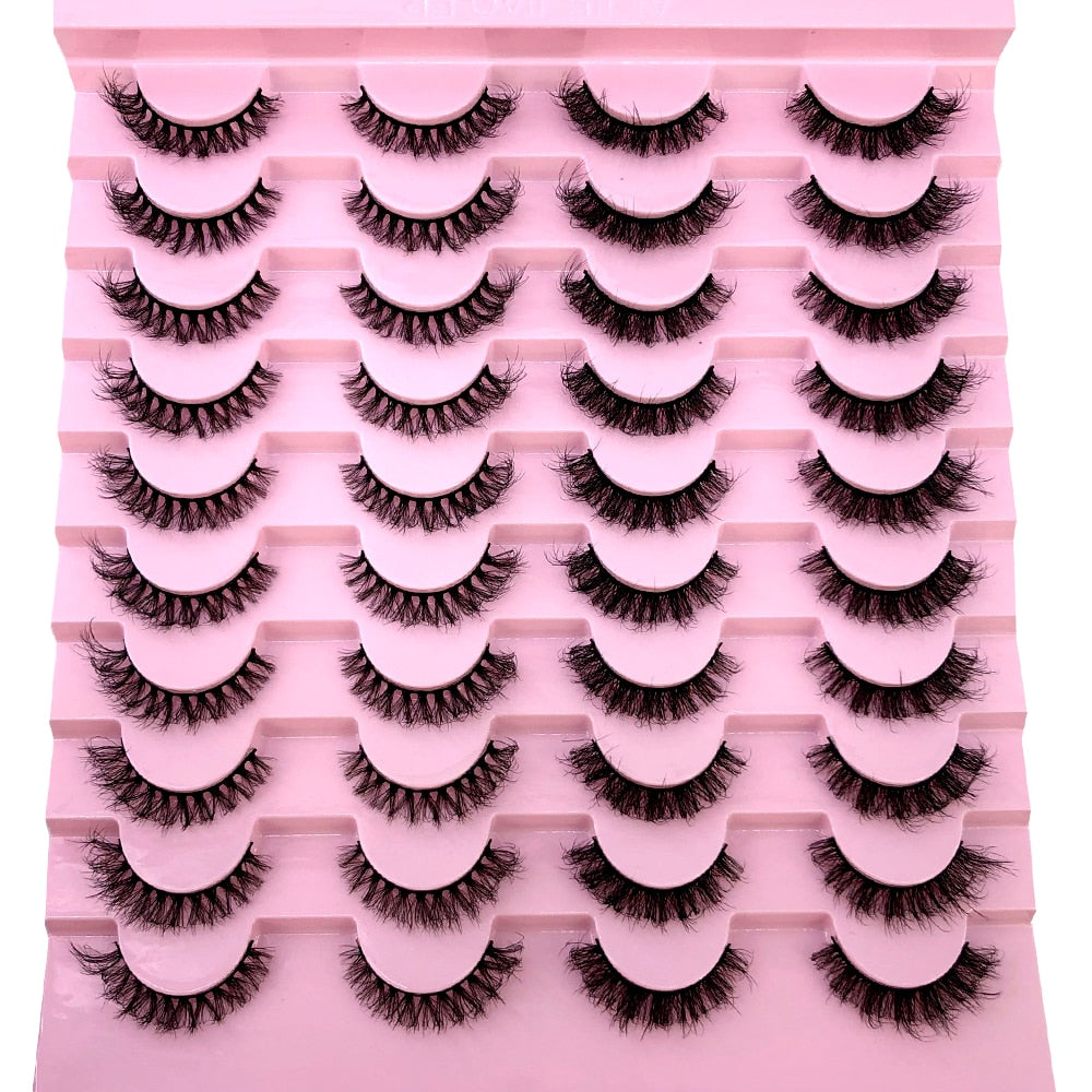 20 pairs natural Thick false eyelashes long 6d mink eyelashes eyelash extension