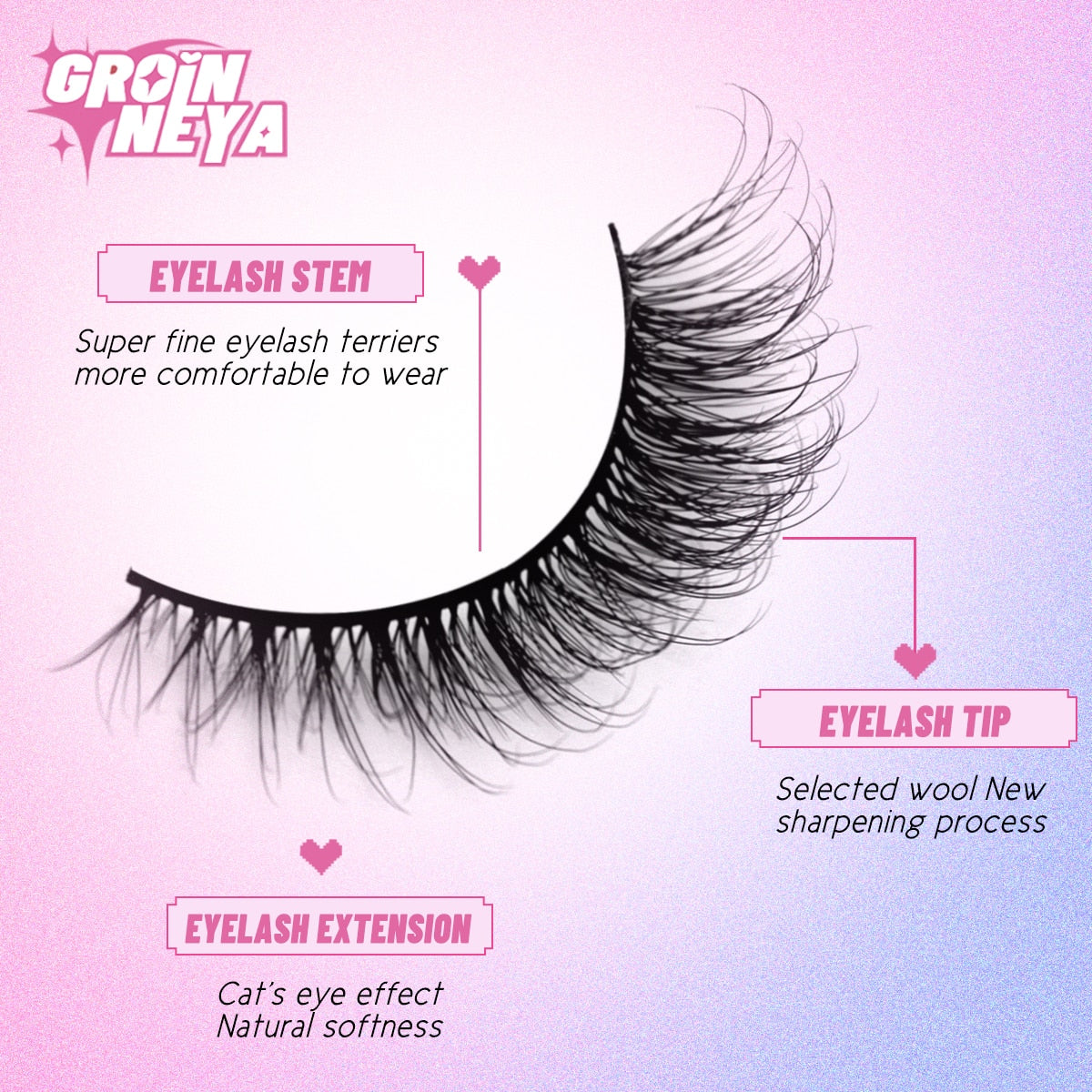 Natural Long 10 Pairs 3D Mink False Eyelashes Fake Lashes Mink Lashes Cat Eye lashes Short Eyelashes