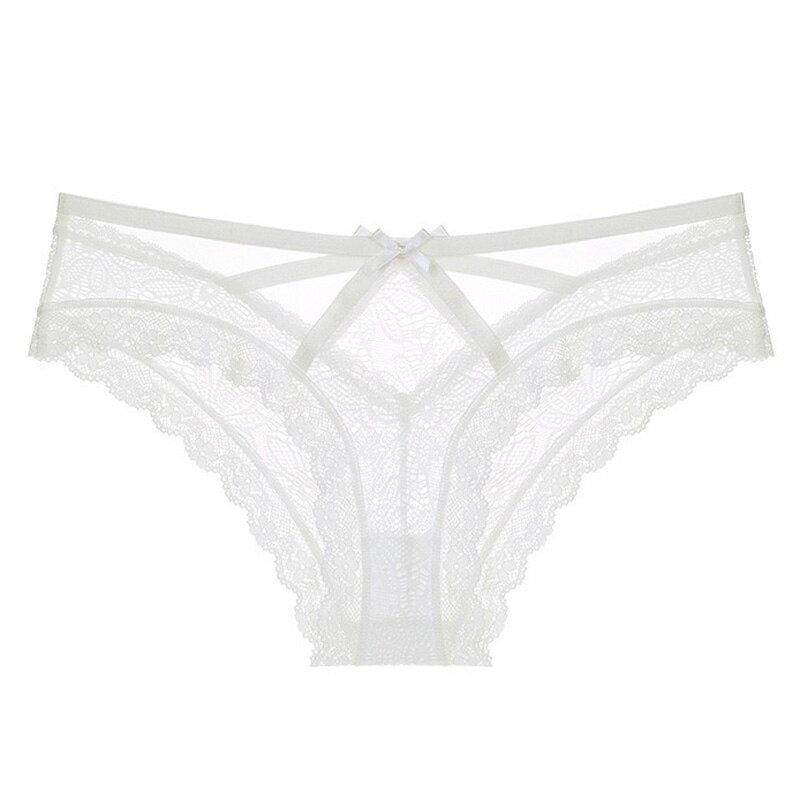 Sexy Transparent Panties Women Lace Low-waist Thong Hollow Out Underwear Female Seamless Intimates G-string Lingerie