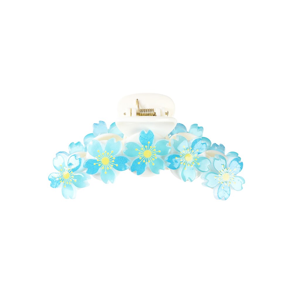 Korean Flowers Big Hair Claws Elegant Resin Acrylic Hair Clips Hairpins Barrette Headwear Hair Accessories