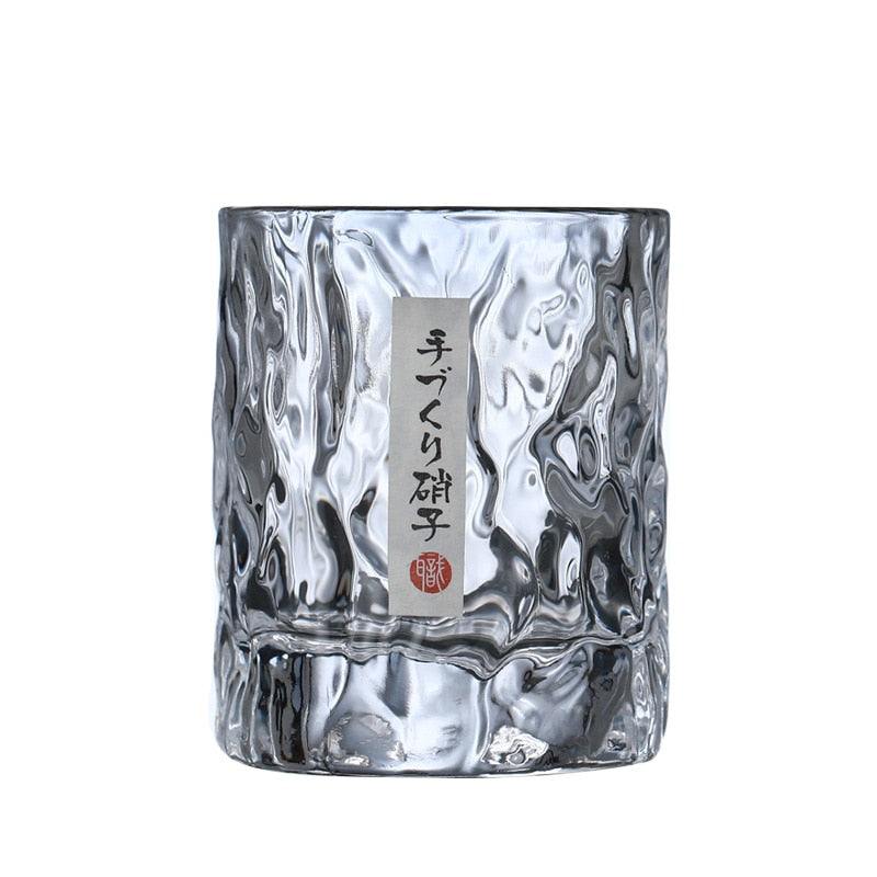 Hand-made Japanese hammered foreign wine glass whiskey glass home creative beer glass crystal glass cup