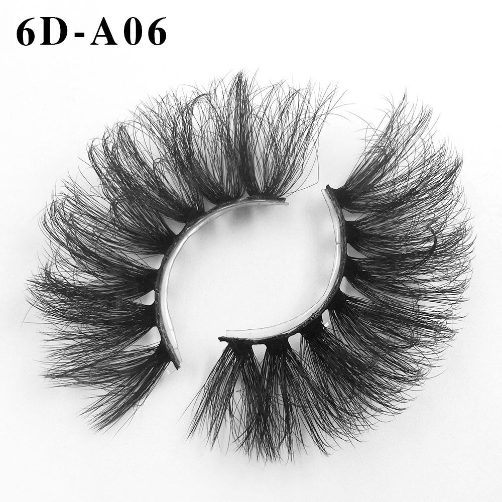 6D Mink Lashes 1/8 Pairs 25 MM Faux Mink Eyelashes Messy Series More Fluffy Dramatic Long False Eyelashes