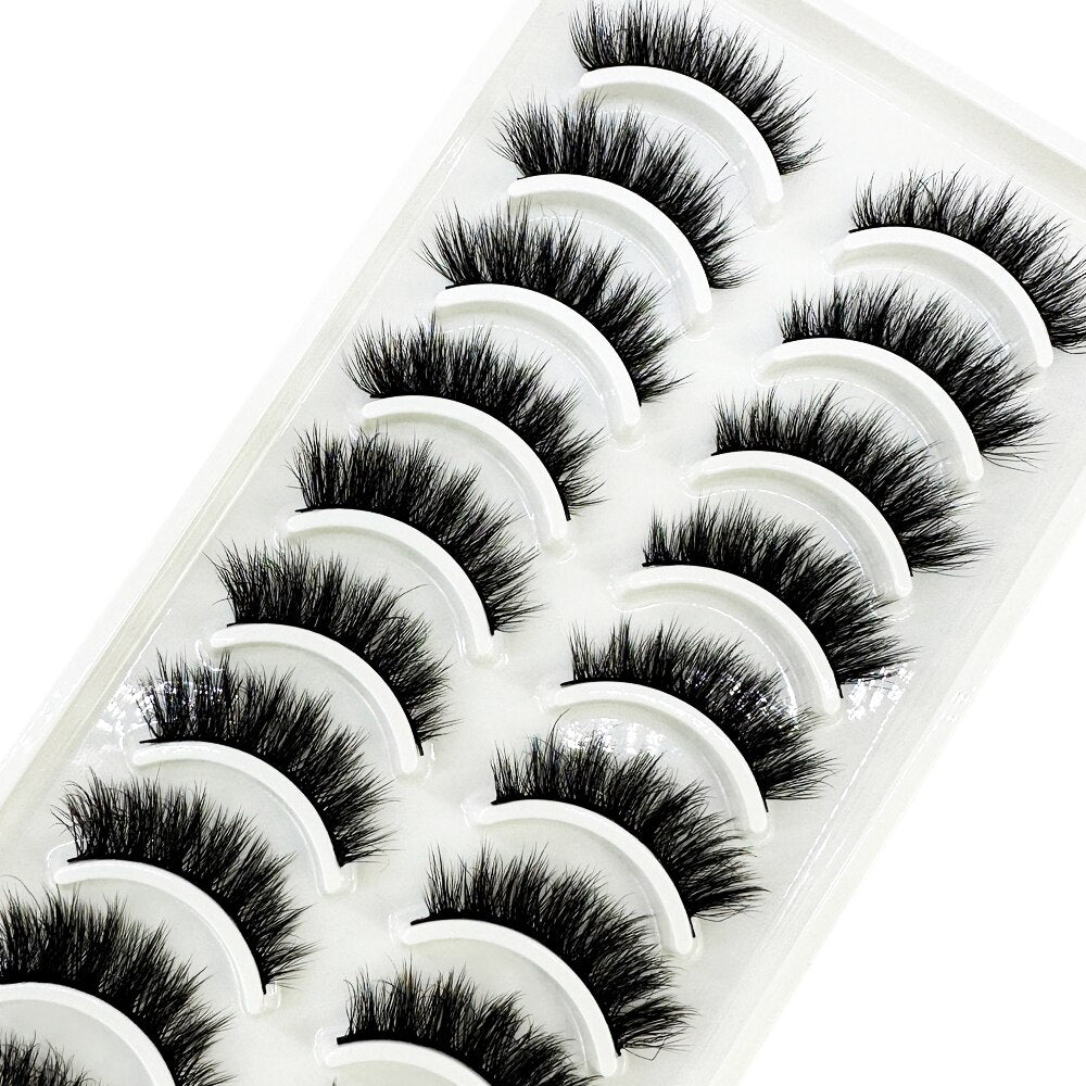 10 Pairs Natural False Eyelashes Fake Lashes Long Makeup 3d Mink Lashes Extension Eyelash Mink Eyelashes
