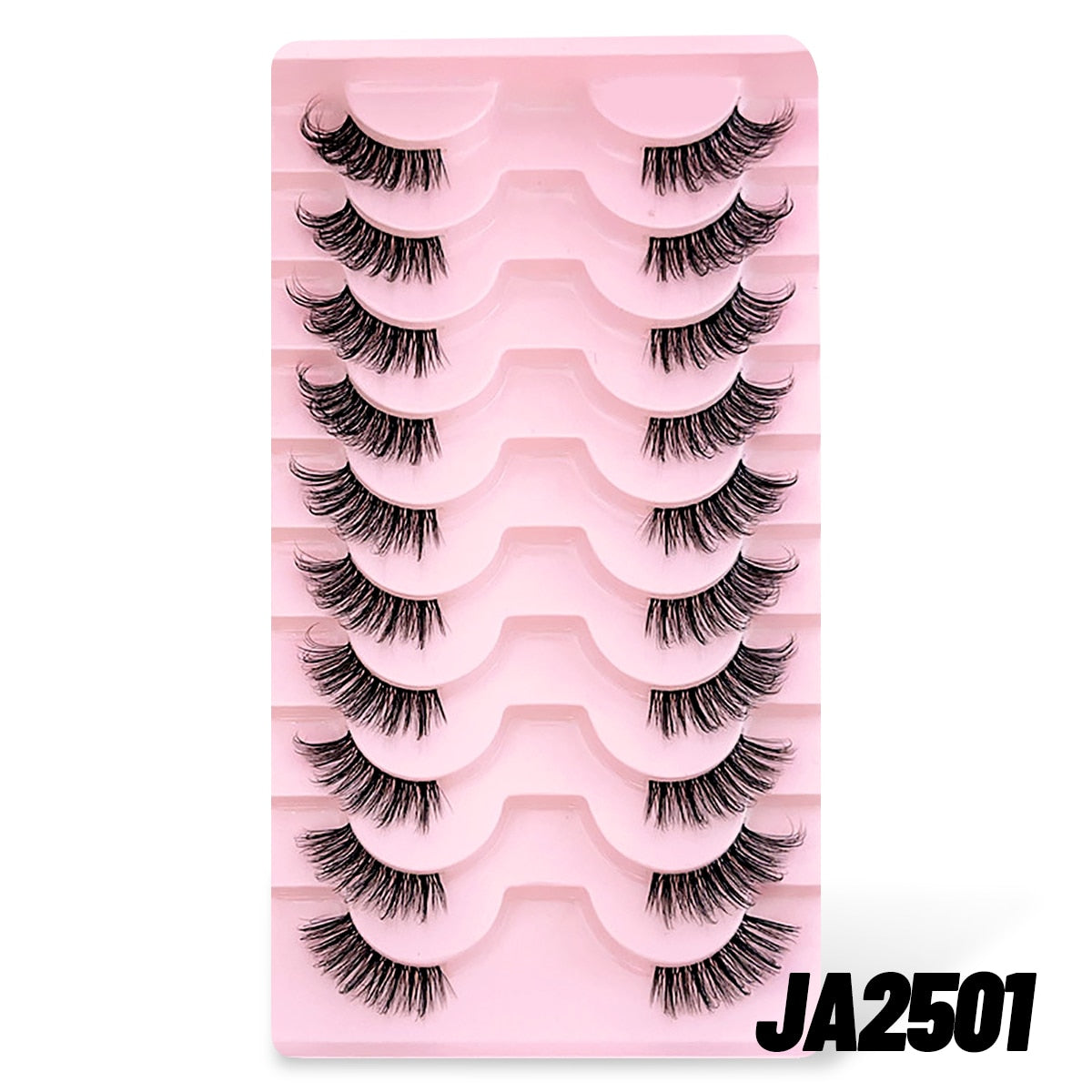 10pairs Clear Band Eye Lashes Mink Eyelashes Crisscross Transparent Band False Eyelashes Natural False Lashes