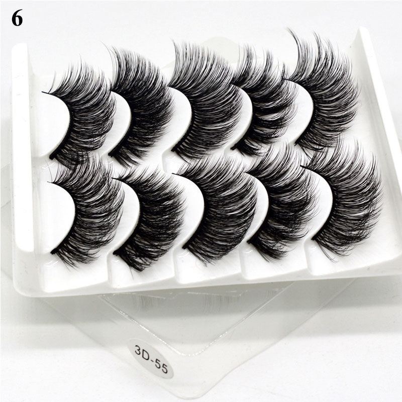 3D Mink Lash Natural False Eyelashes Faux Mink lashes 5Pair False Eyelash Reusable Thick Long Cilia