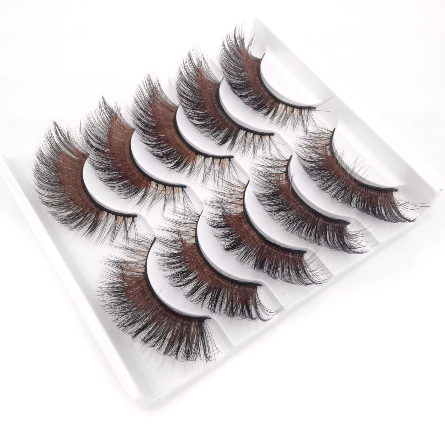 Gradient False Lashes Ombre Natural Long Colorful Eyelashes Fake LashColored Lashes