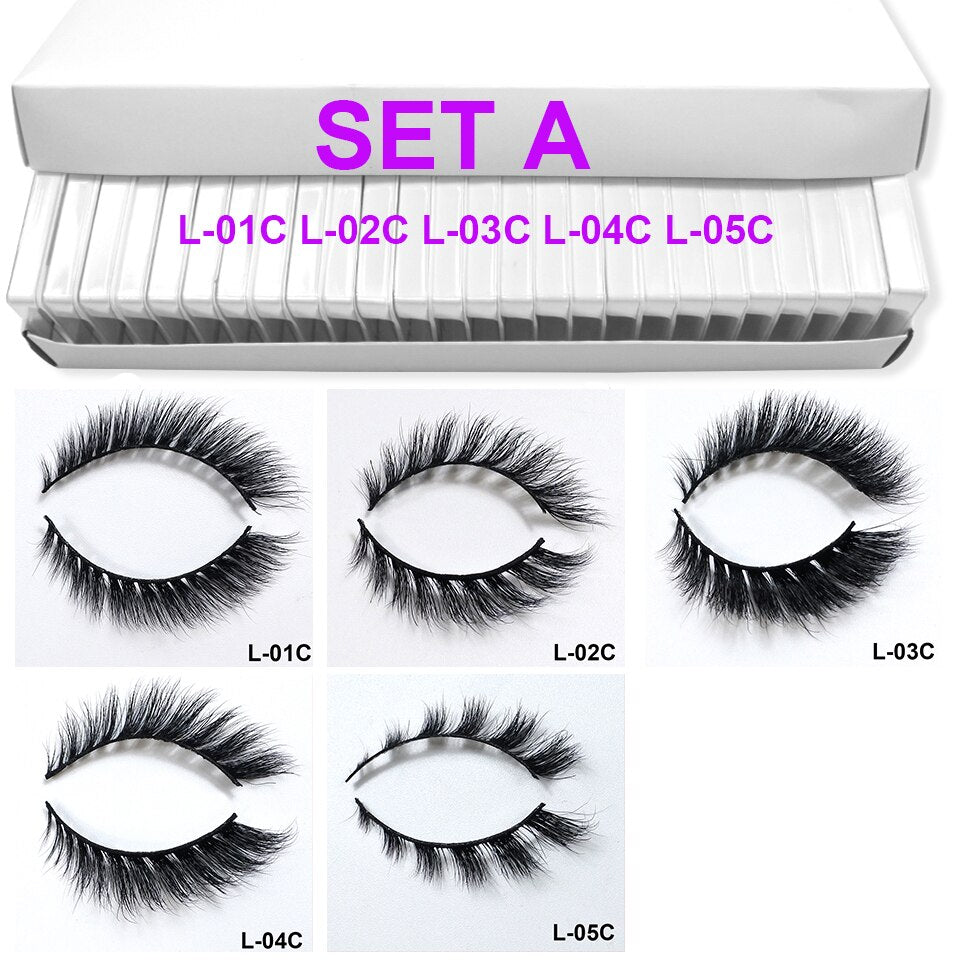 Cat Eye Lashes Faux Cils Cute Makeup 5/10/30/50 Pairs Lash Pack Natural Winged Short Mink Eyelashes Bundle