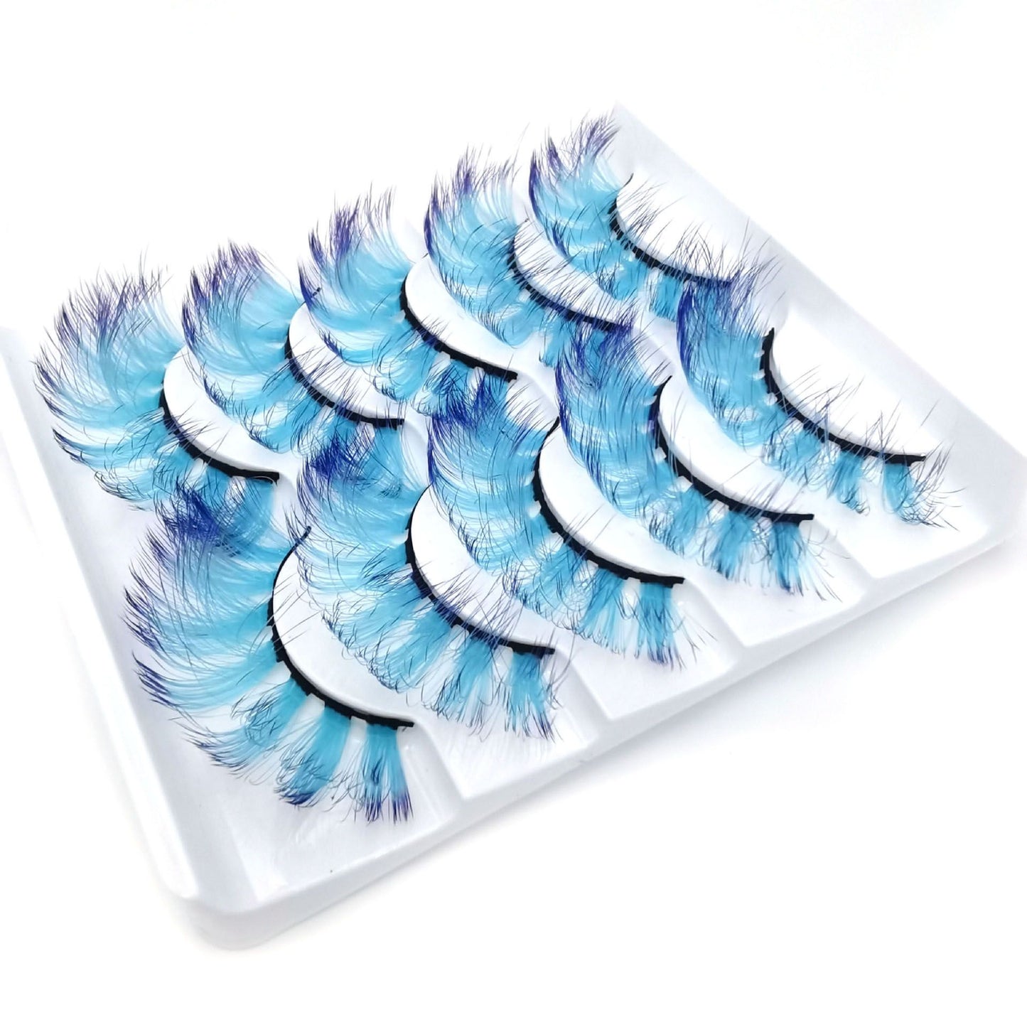 Gradient False Lashes Ombre Natural Long Colorful Eyelashes Fake LashColored Lashes