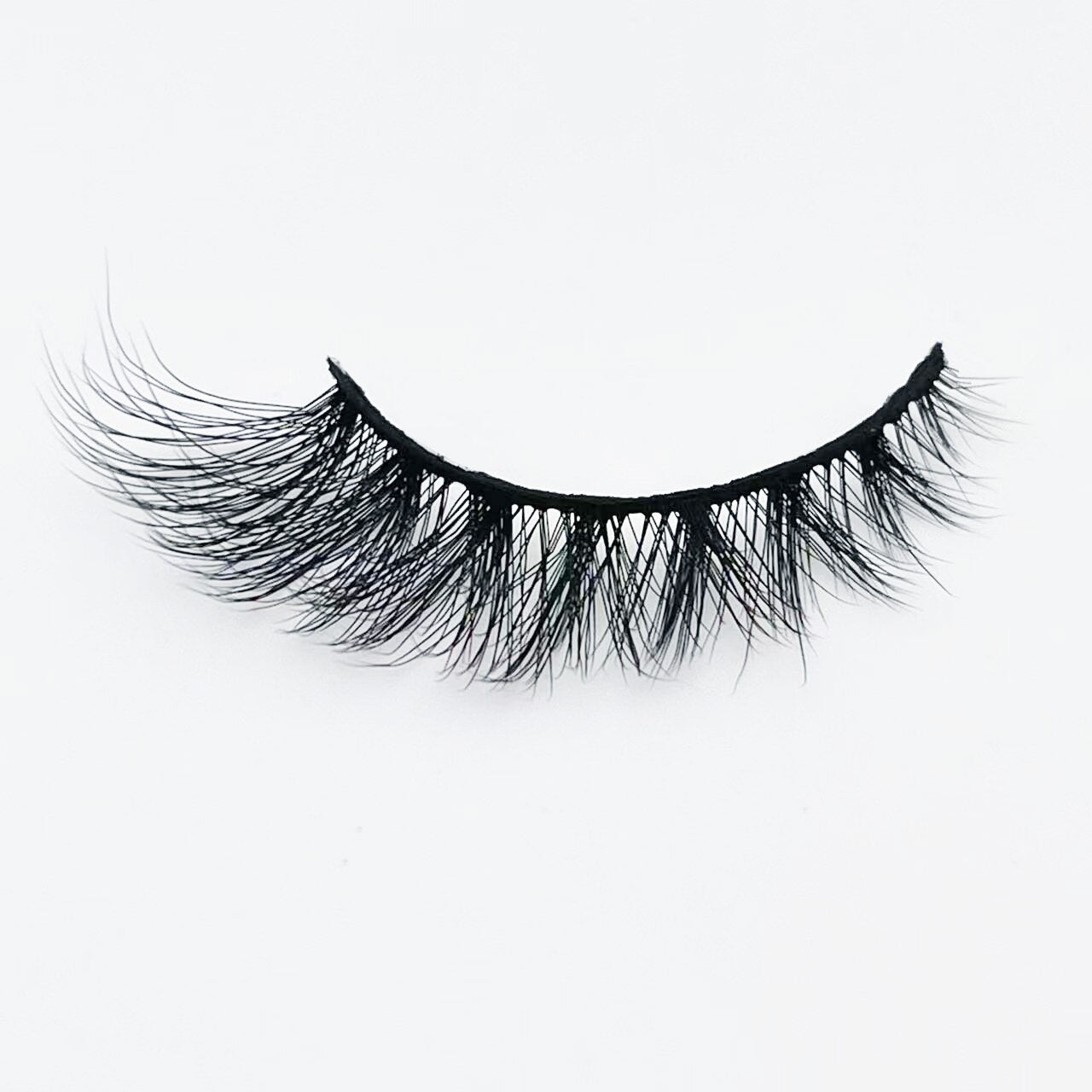 Cat-Eye 3D Mink Eyelashes Curled Winged Natural Realistic Messy End Eye Elongated Thick False Eyelashes Soft