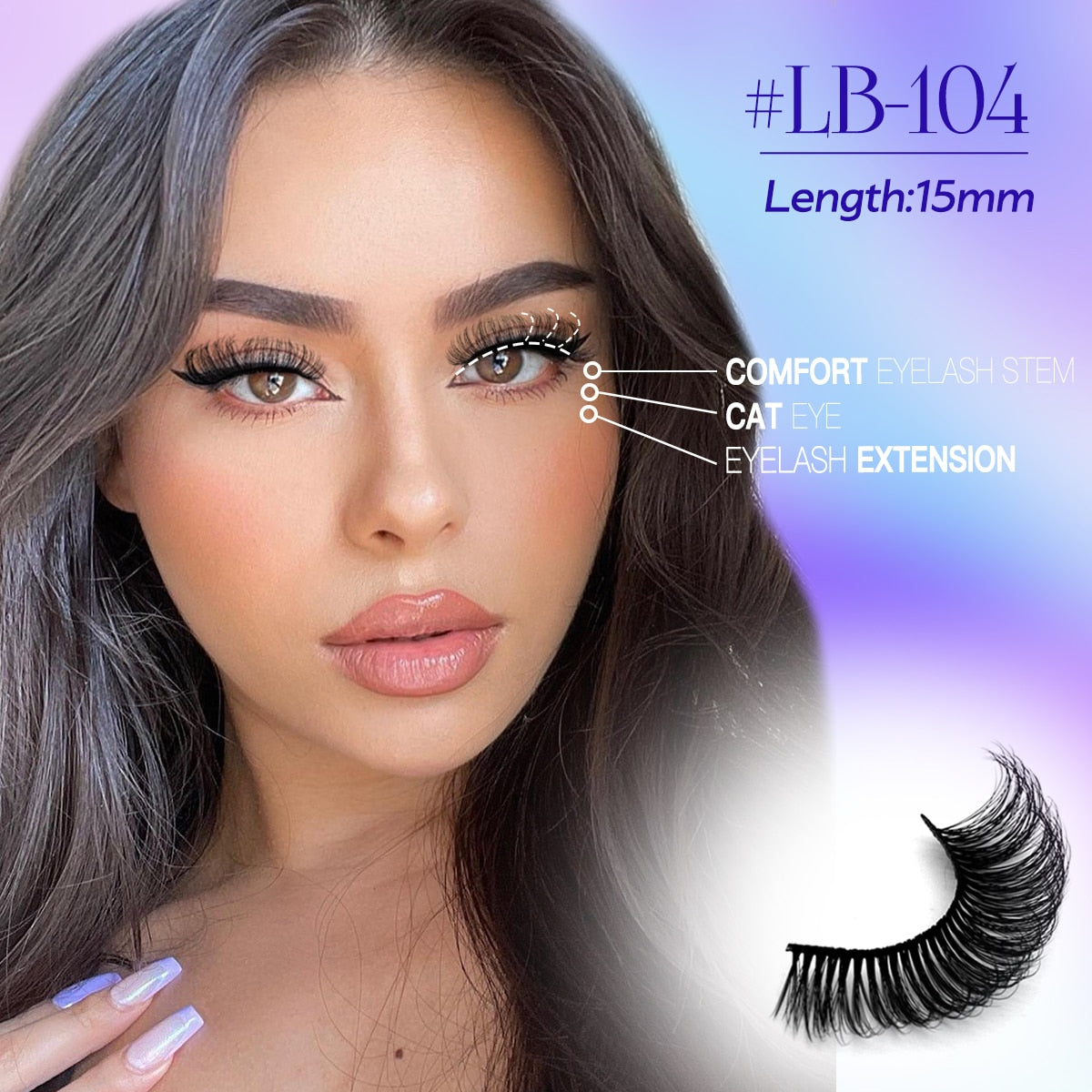 DD Curl Lashes 10 pairs Russian Strip Lashes 3D Mink Eyelashes Natural Long Reusable Fluffy eyelashes
