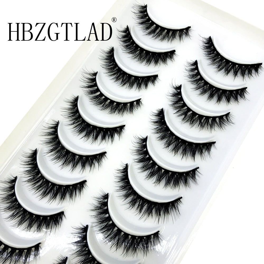 10 Pairs Natural False Eyelashes Fake Lashes Long 3d Mink Lashes Extension Eyelash Mink Eyelashes