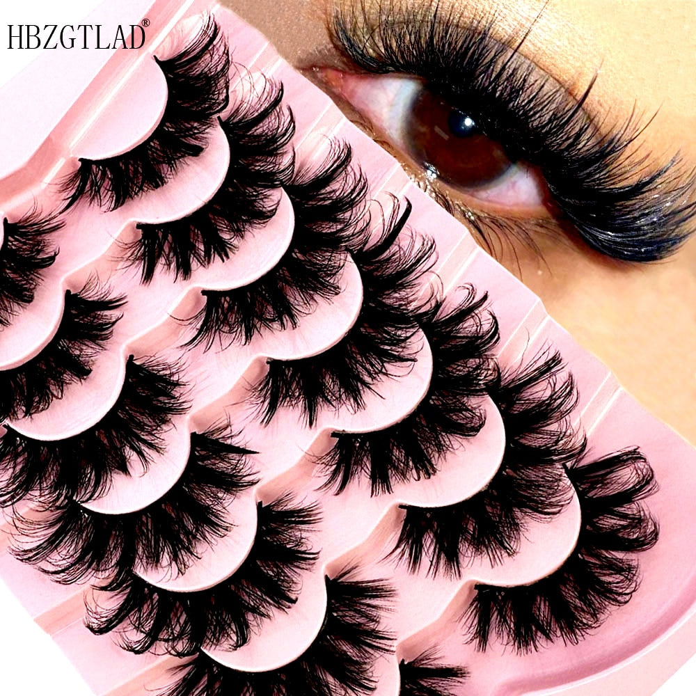 20-25mm Mink Lashes 3D Fluffy Cruelty free Natural Mink Lashes Cross Volume False Eyelashes Cat Eye Eyelash Extension