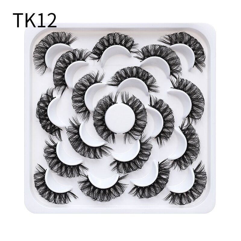 Russian Strip Lashes 25mm 3D Mink Volume Fluffy Natural False Eyelashes Thick Dramatic Mink Eyelashes