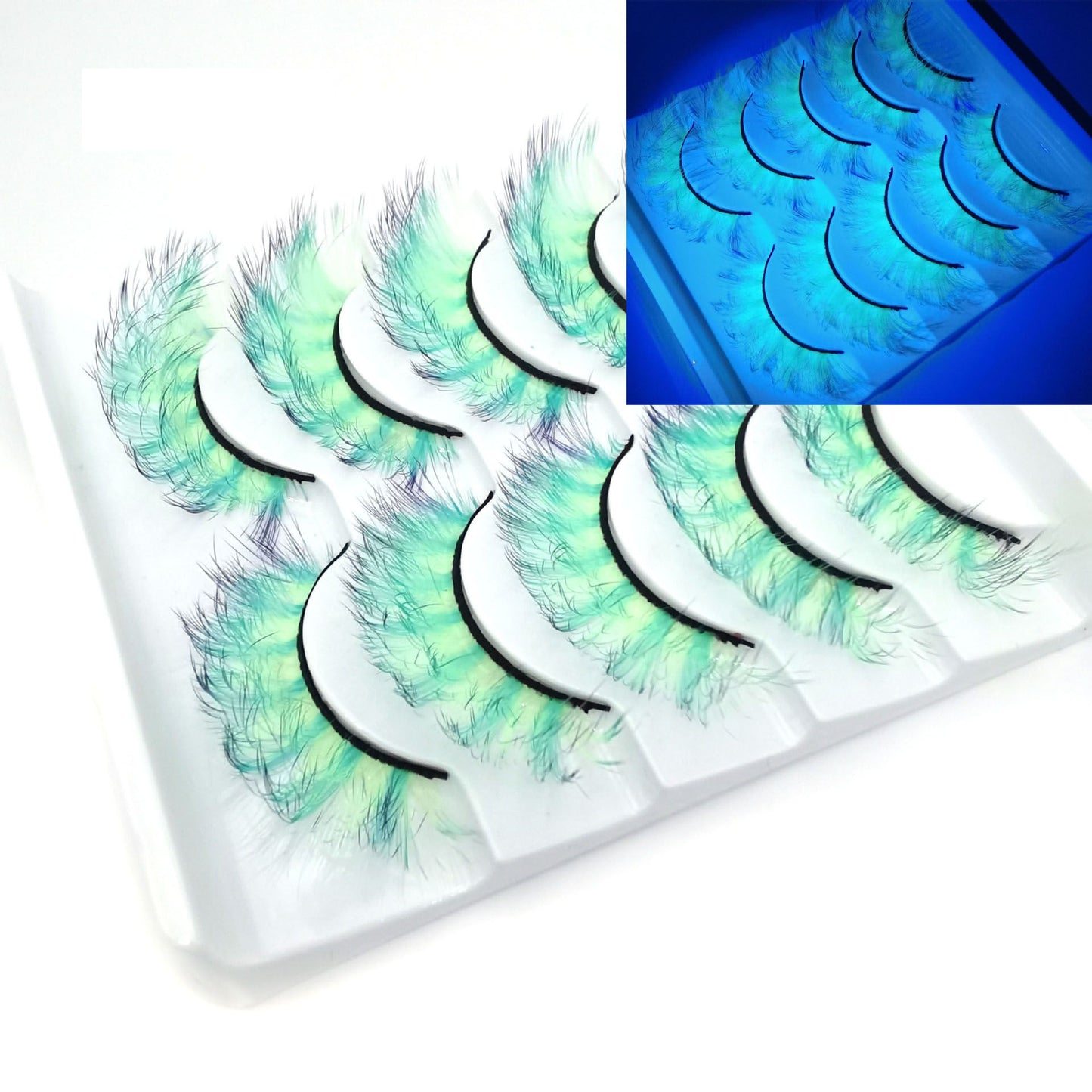 Gradient False Lashes Ombre Natural Long Colorful Eyelashes Fake LashColored Lashes