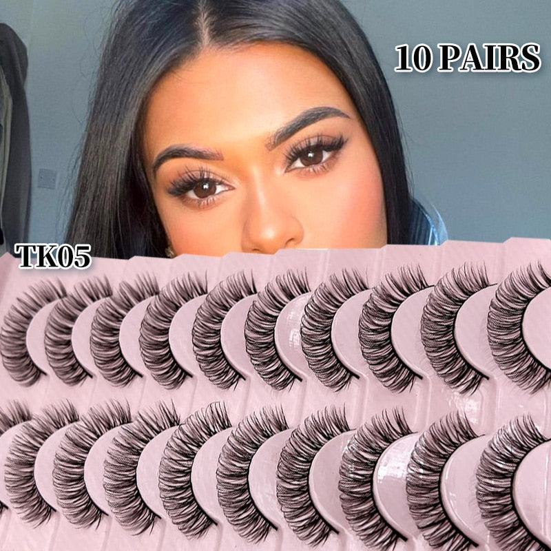 Russian Strip Lashes 25mm 3D Mink Volume Fluffy Natural False Eyelashes Thick Dramatic Mink Eyelashes