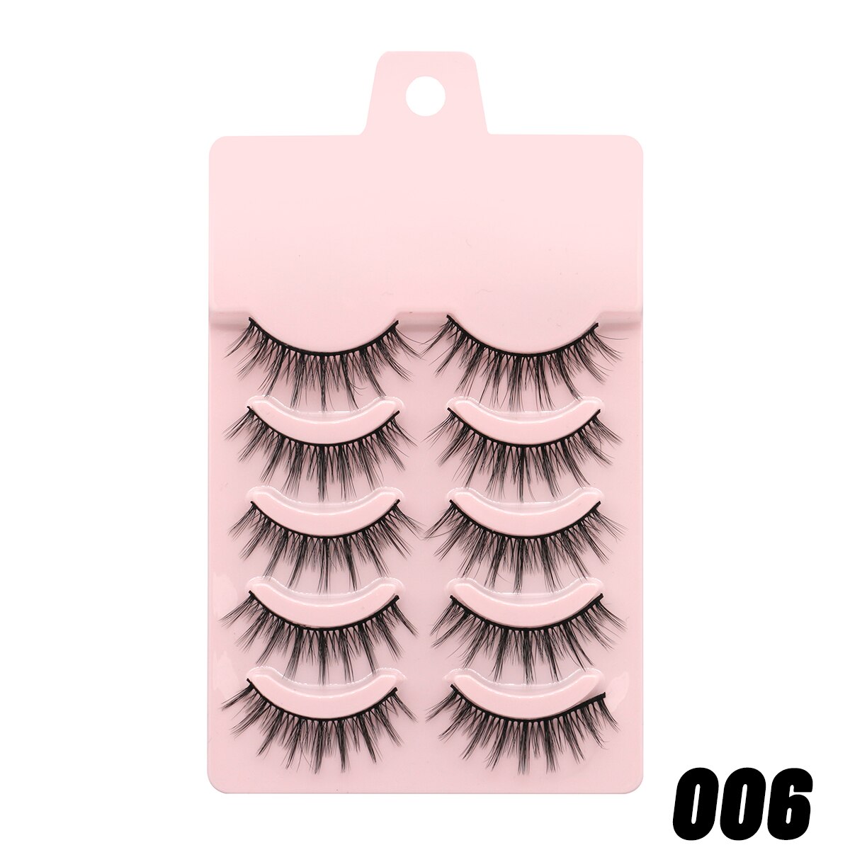 Natural Lashes 5pairs Eyelashes Cosplay 3D Faux Mink Eyelash Wispy Fluffy Soft Extension Hand Made Fake Lash