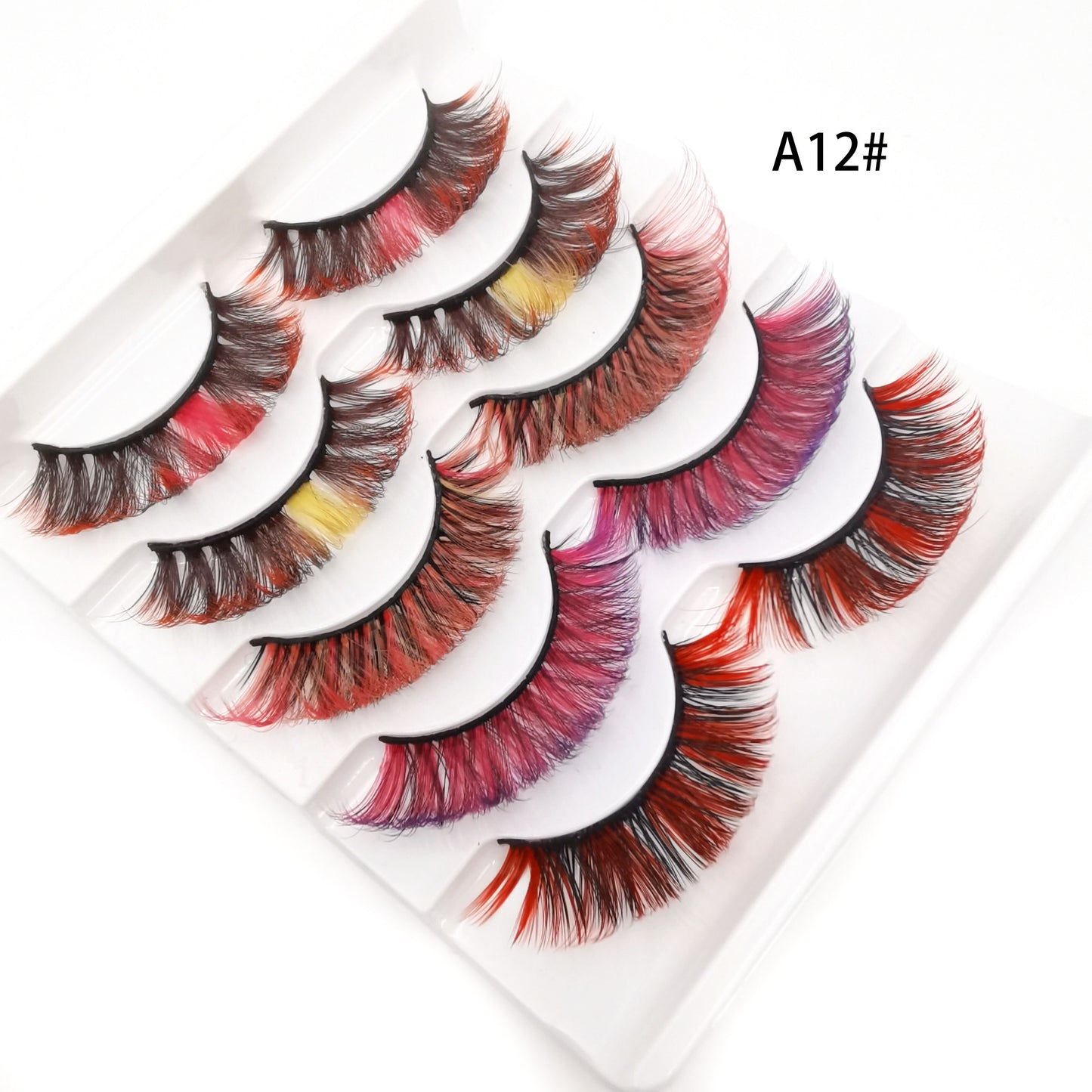 Mix Color Eyelashes Maquiage Soft Natural 3D Mink Rainbow Eyelash Cilios Natural Dramatic Fluffy Colourful
