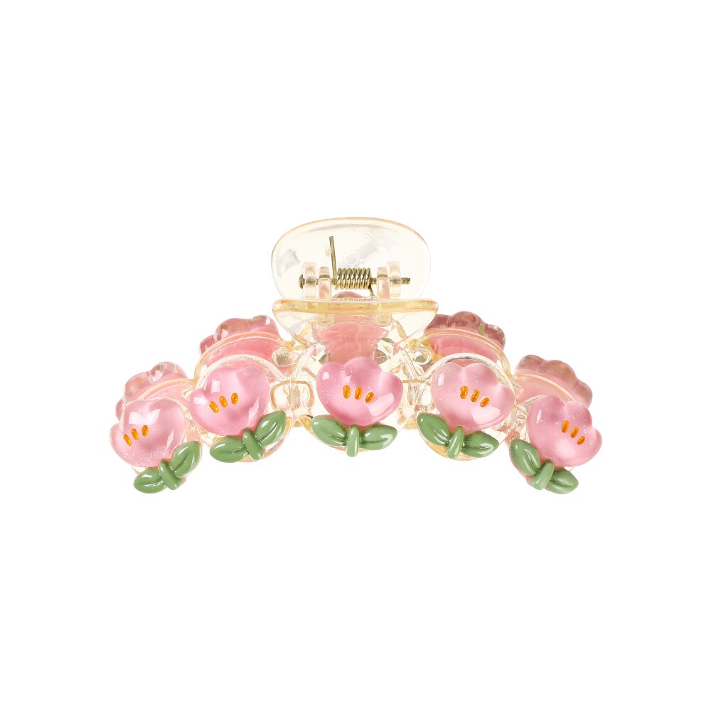 Korean Flowers Big Hair Claws Elegant Resin Acrylic Hair Clips Hairpins Barrette Headwear Hair Accessories