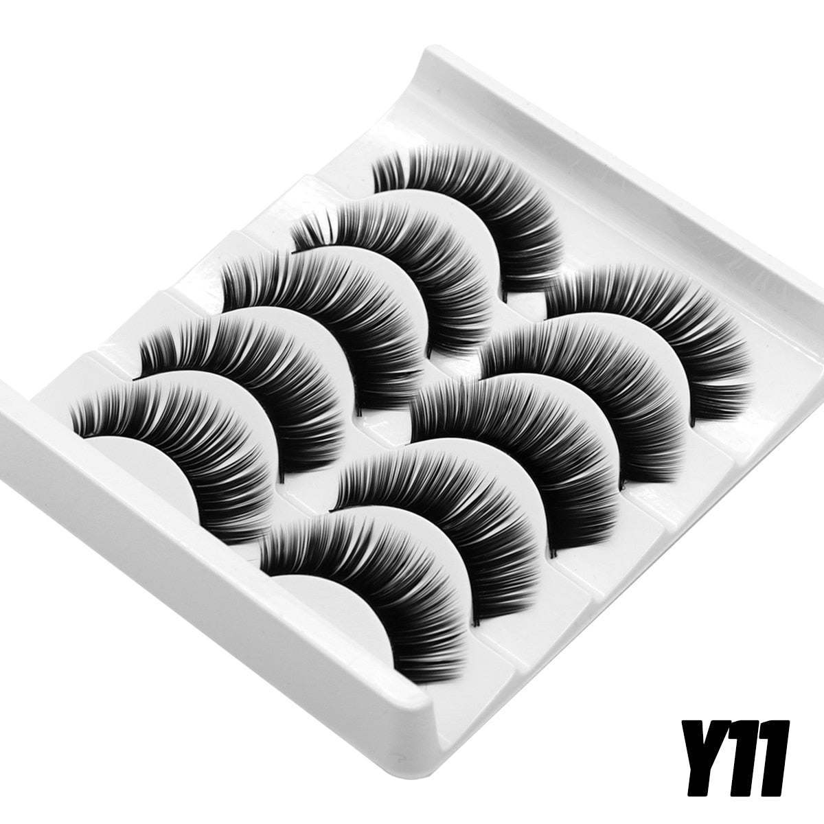 5/10 Pairs Natural False Eyelashes Manga Lashes Fluffy Soft Wispy Cosplay Lash Extension Faux Eyelashes