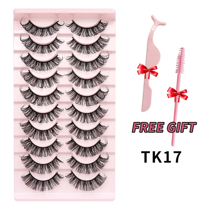 Russian Strip Lashes 25mm 3D Mink Volume Fluffy Natural False Eyelashes Thick Dramatic Mink Eyelashes