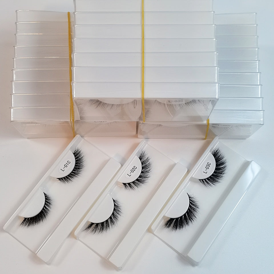 Cat Eye Lashes Faux Cils Cute Makeup 5/10/30/50 Pairs Lash Pack Natural Winged Short Mink Eyelashes Bundle