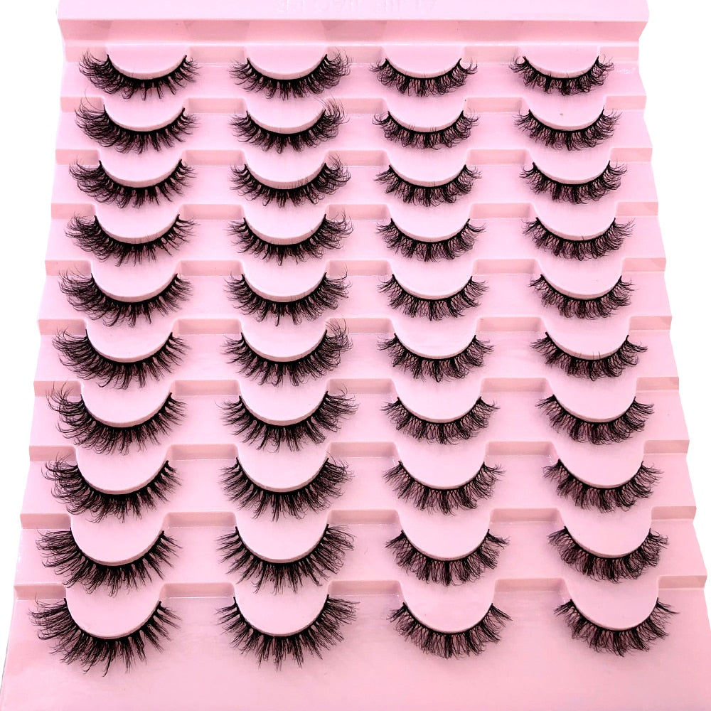 20 pairs natural Thick false eyelashes long 6d mink eyelashes eyelash extension