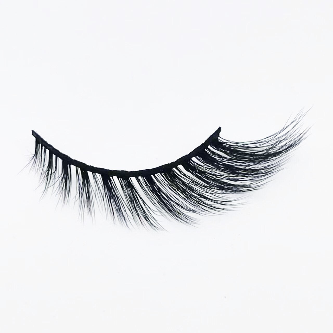 Cat-Eye 3D Mink Eyelashes Curled Winged Natural Realistic Messy End Eye Elongated Thick False Eyelashes Soft