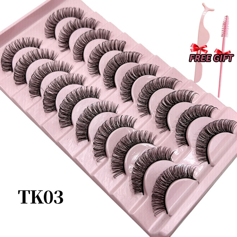 Russian Strip Lashes 25mm 3D Mink Volume Fluffy Natural False Eyelashes Thick Dramatic Mink Eyelashes