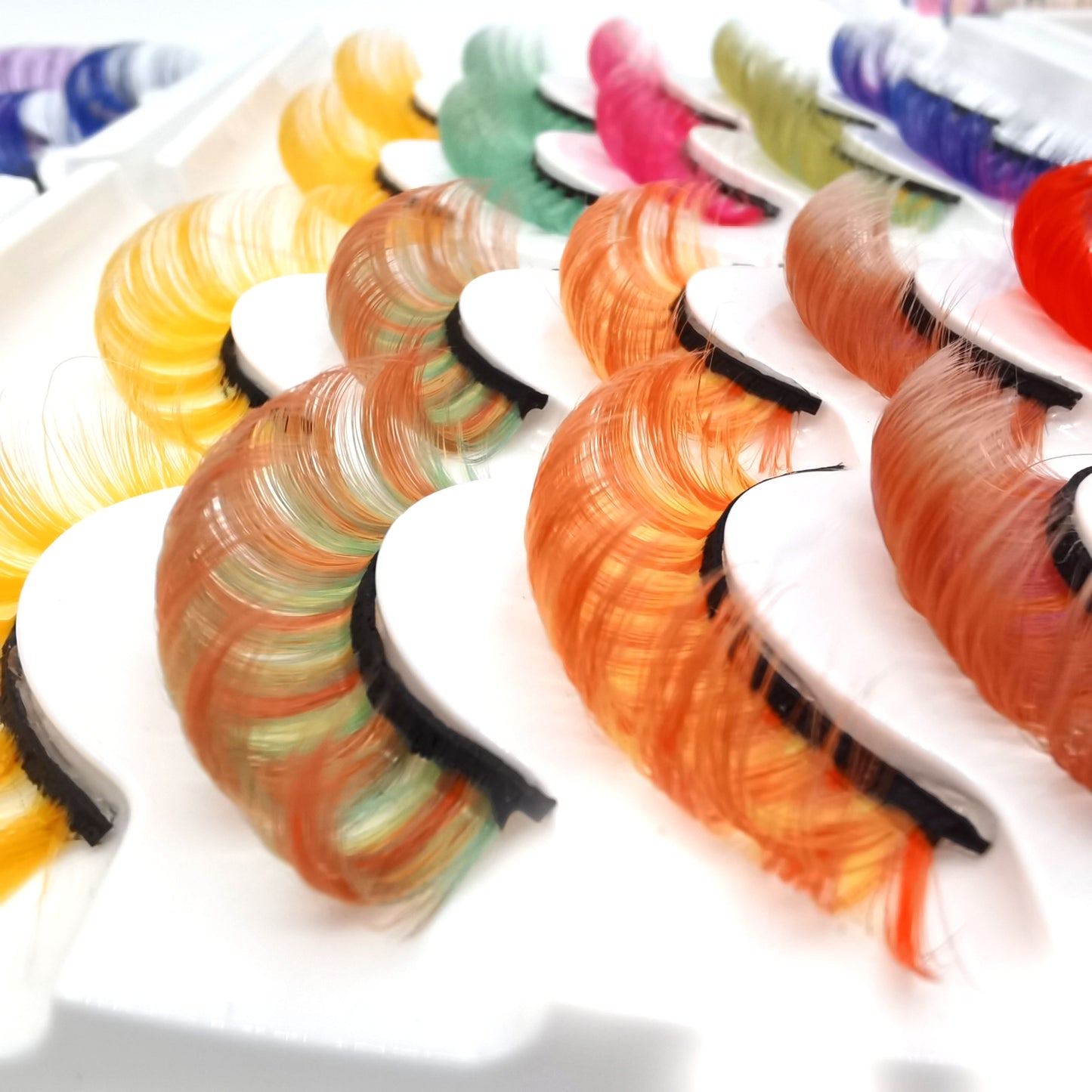 Mix Color Eyelashes Maquiage Soft Natural 3D Mink Rainbow Eyelash Cilios Natural Dramatic Fluffy Colourful