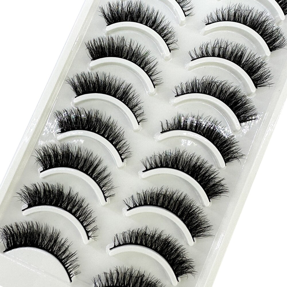 10 Pairs Natural False Eyelashes Fake Lashes Long Makeup 3d Mink Lashes Extension Eyelash Mink Eyelashes