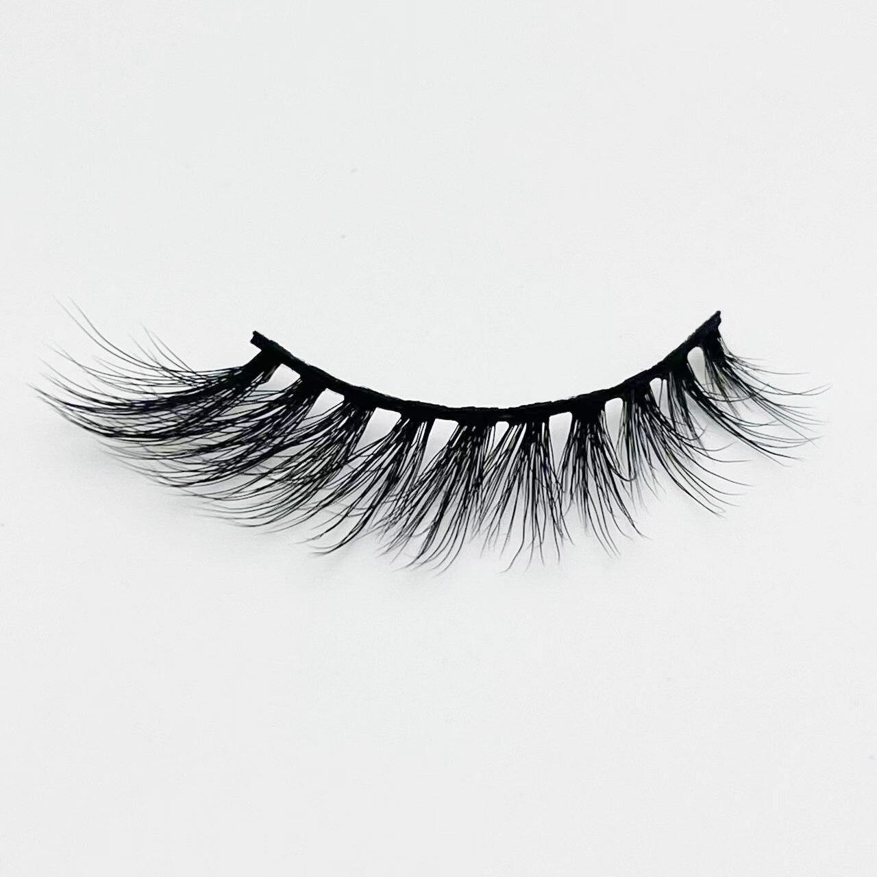 Cat-Eye 3D Mink Eyelashes Curled Winged Natural Realistic Messy End Eye Elongated Thick False Eyelashes Soft