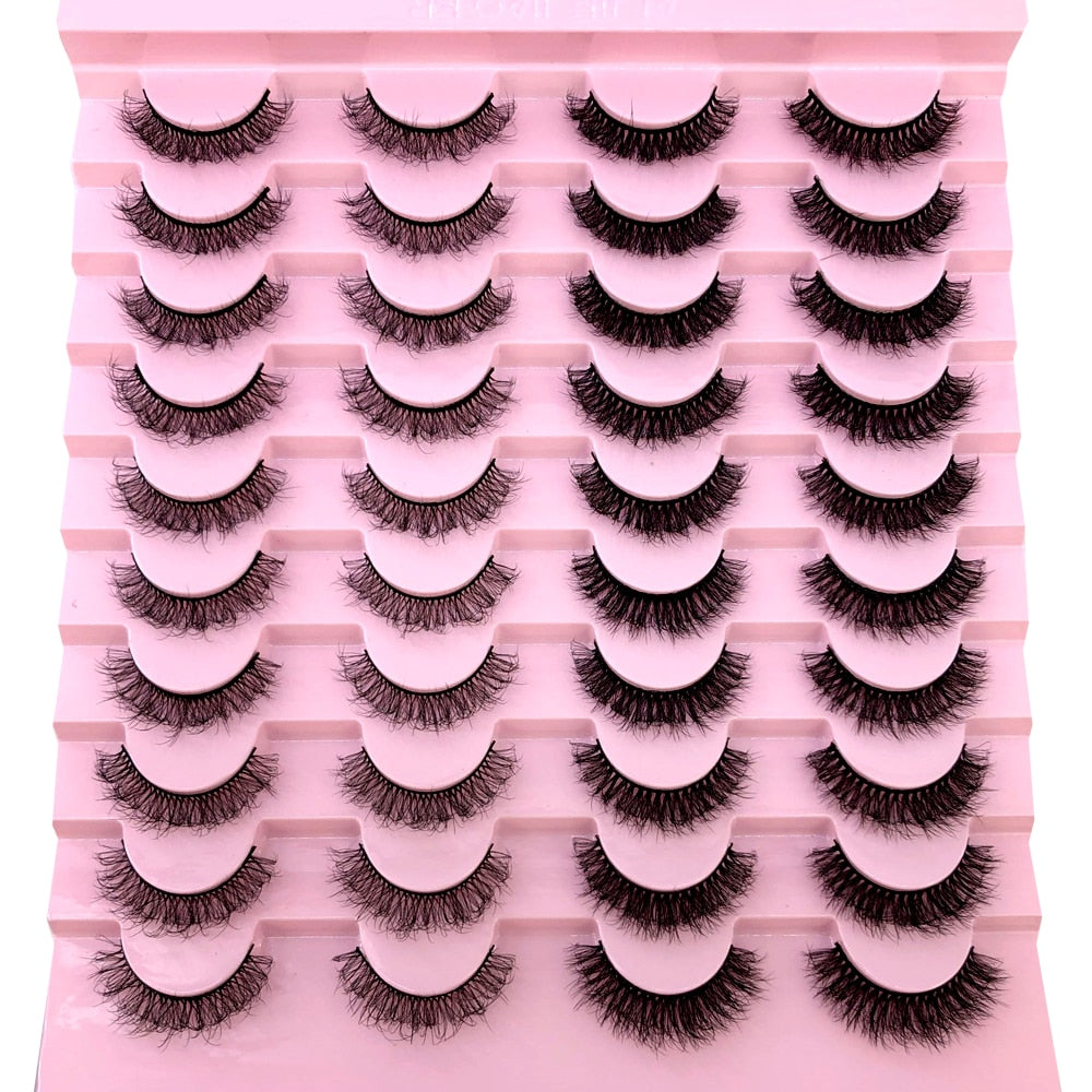 20 pairs natural Thick false eyelashes long 6d mink eyelashes eyelash extension