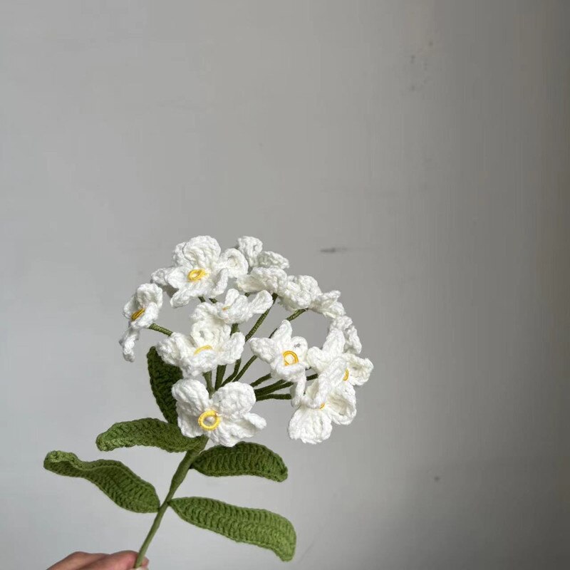 Finished Hand-Knitted Crochet Knitted Flowers Calla Lily Daisy Fake Flower Decoration Home Creative Decorate Gifts