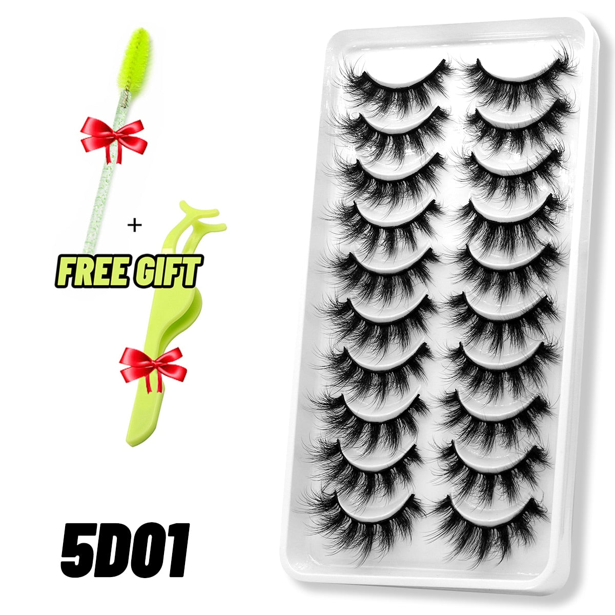 Eyelashes 5/7/10 pairs False Eyelashes Mink Lashes Faux Mink Fluffy Lash Soft Full Thick Wispy Eye Mink Lashes