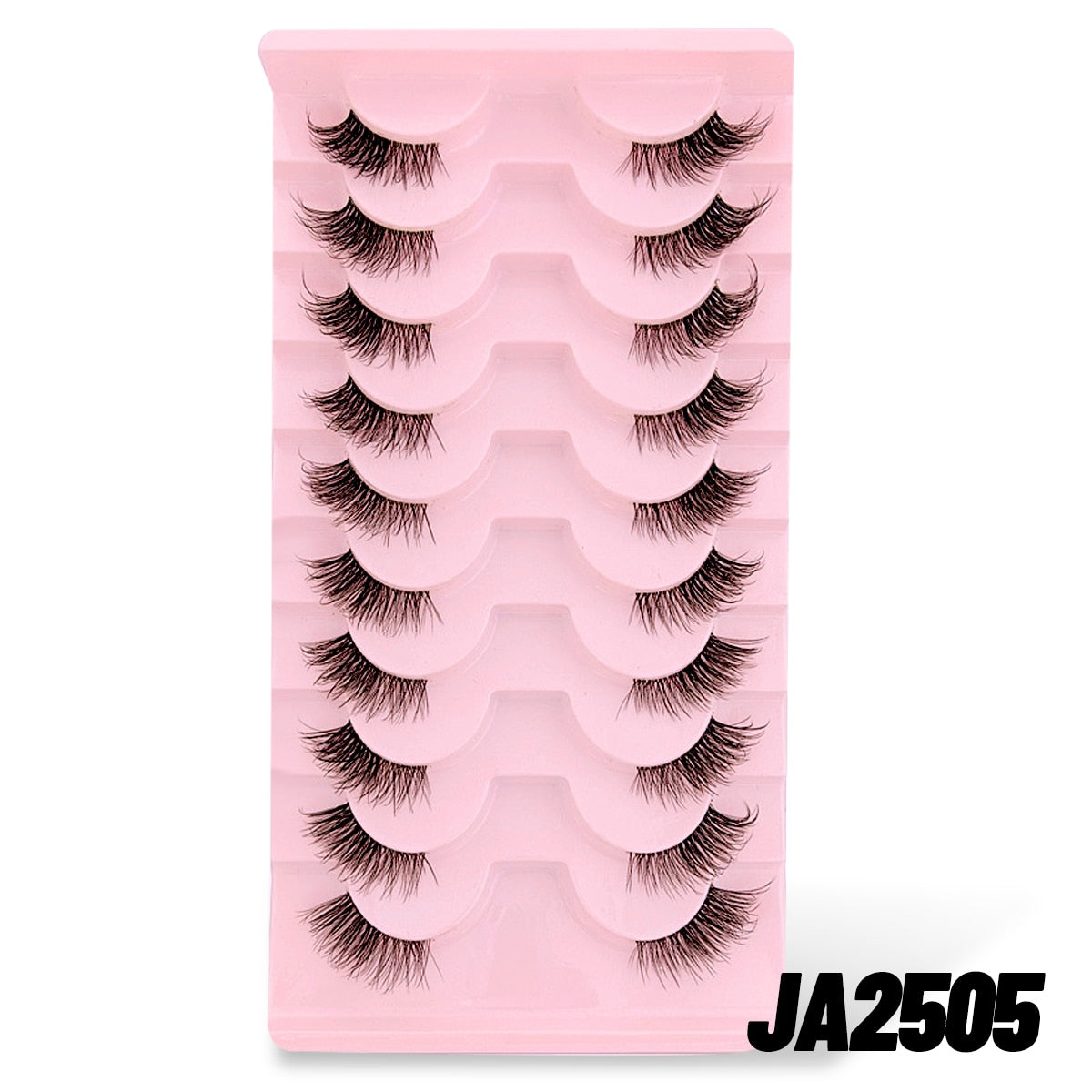 10pairs Clear Band Eye Lashes Mink Eyelashes Crisscross Transparent Band False Eyelashes Natural False Lashes
