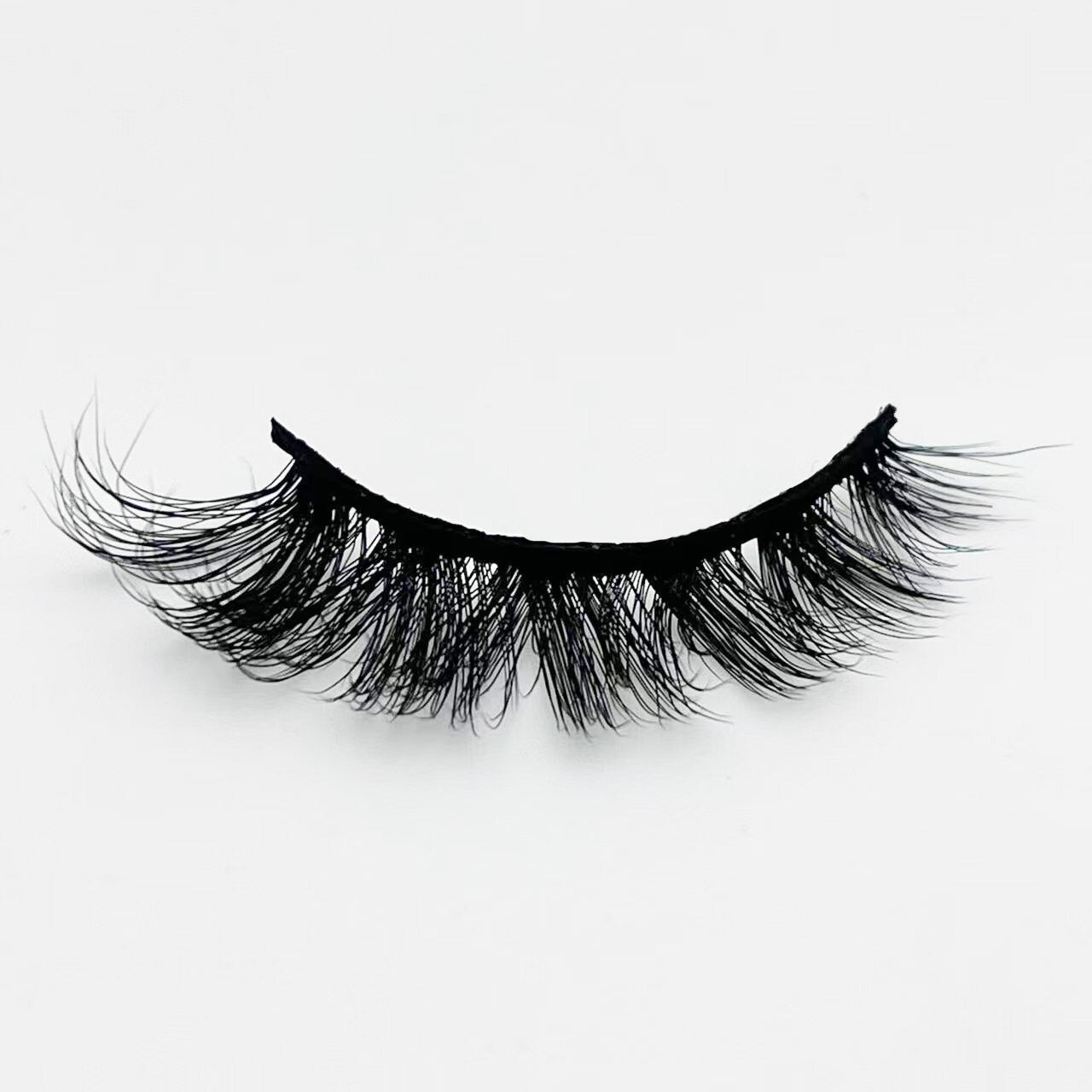 Cat-Eye 3D Mink Eyelashes Curled Winged Natural Realistic Messy End Eye Elongated Thick False Eyelashes Soft