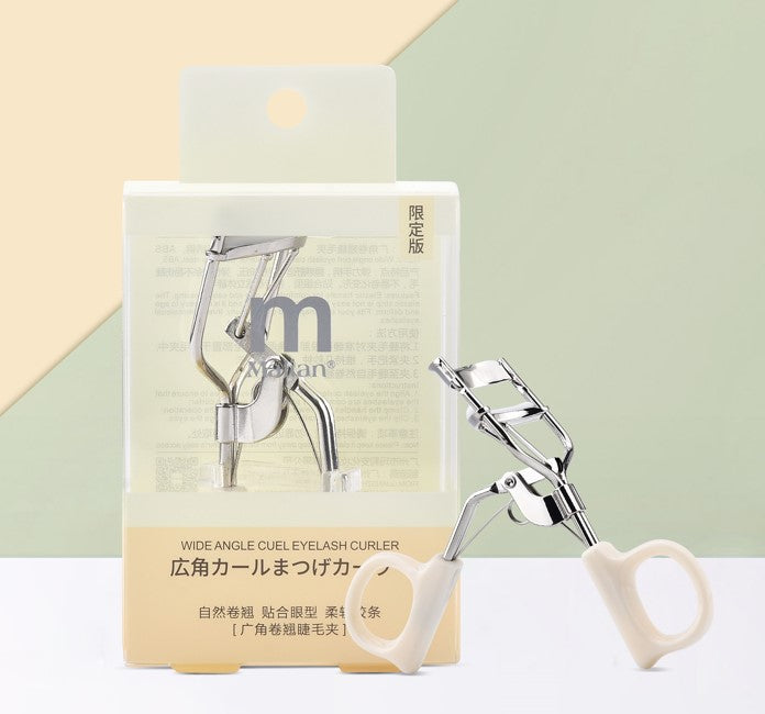 Creamy white wide angle eyelashes curler